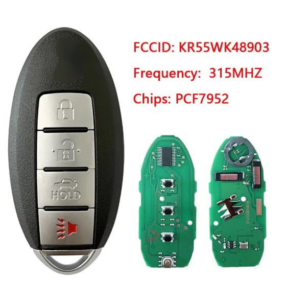 2007-2015 Nissan / Infiniti / 4-Button Smart Key / KR55WK48903 (9622) / (AFTERMARKET)